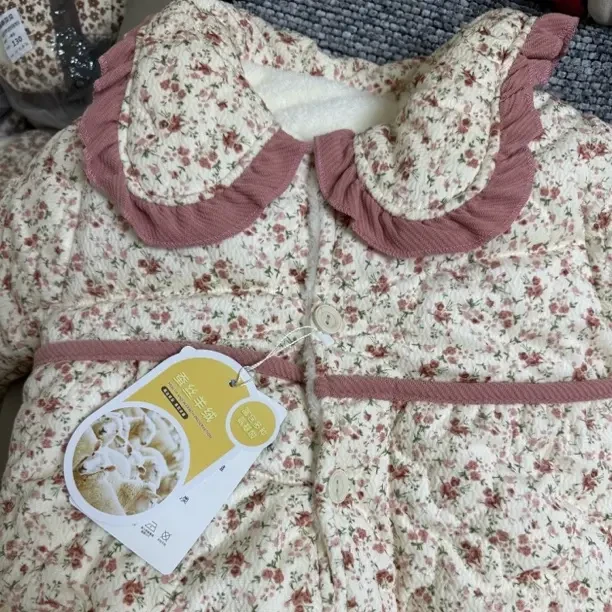 秒杀处理秋冬季女童加厚棉服套装