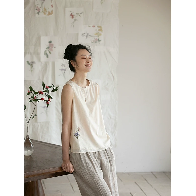 牧衣游原创 手绣新疆棉背心 限量福利款 小欢洽【不支持会员折】