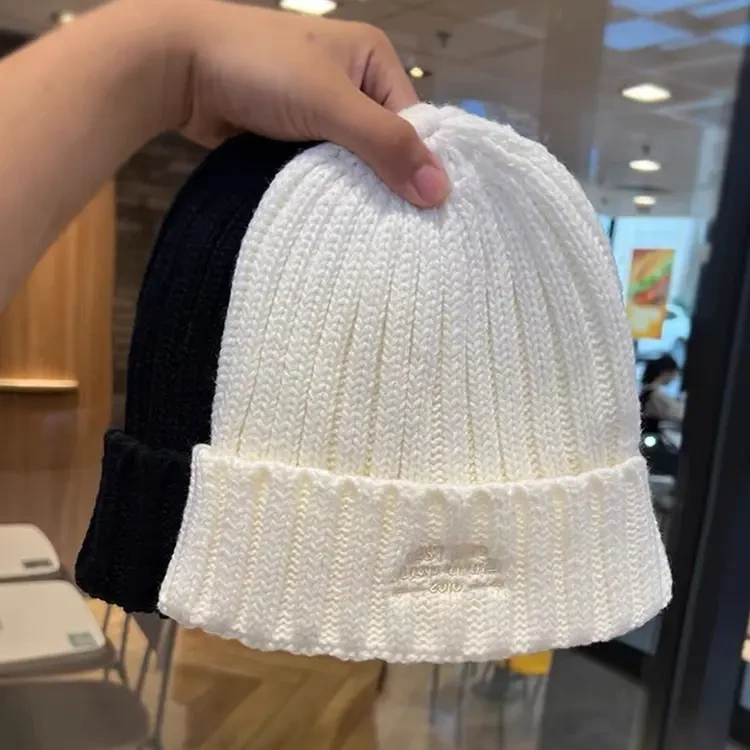 秋冬氛围感加厚针织毛线帽子女显脸小百搭复古