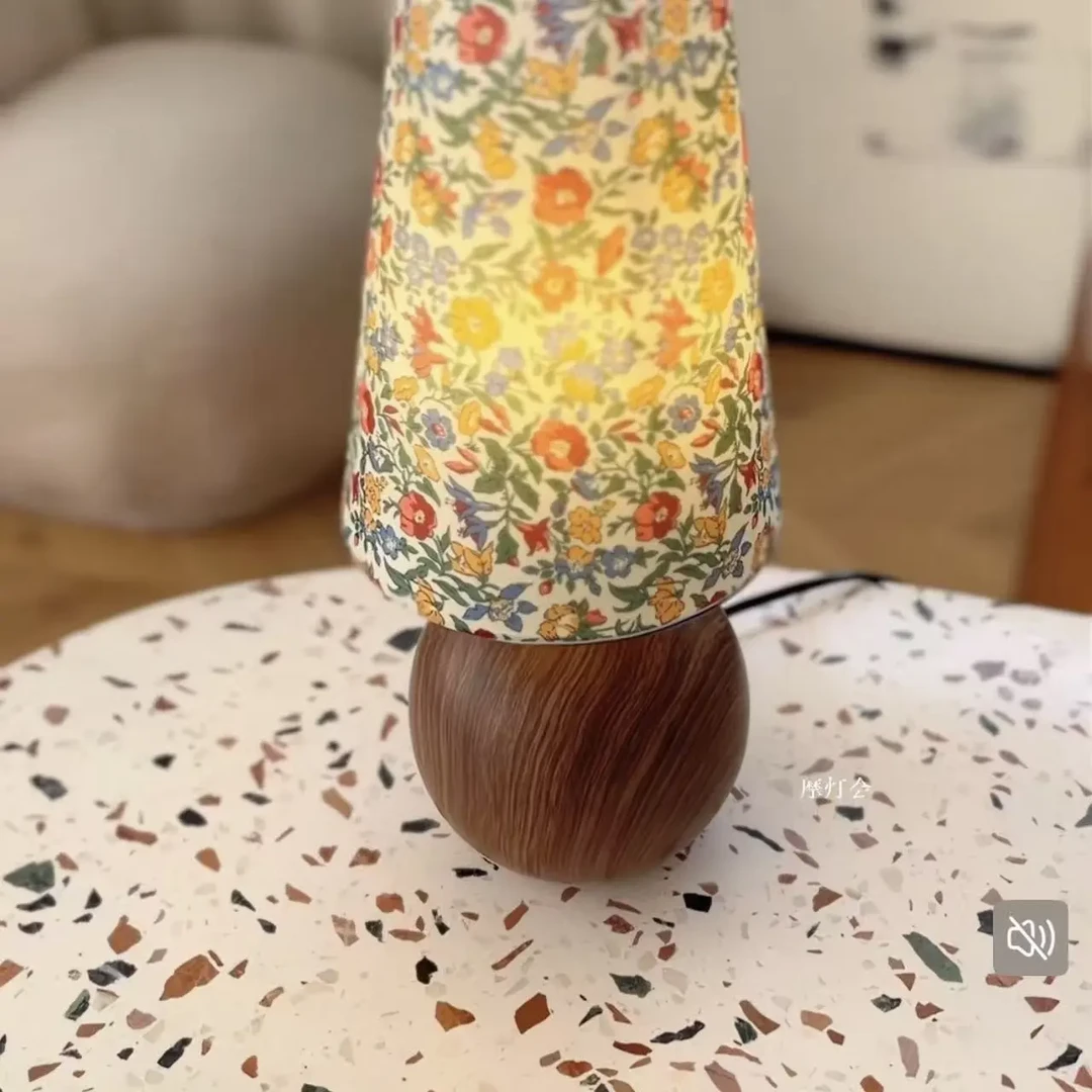 【舒雅】法式碎花复古陶瓷布艺台灯卧室床头温馨氛围灯