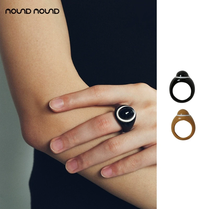 925银戒指 【Olio E Aceto】noundnound茶晶果肉戒指女25春夏新款