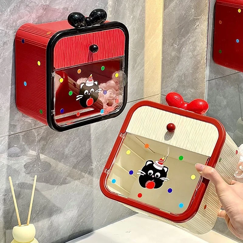 抽纸盒家用壁挂式卫生间厕所纸巾盒收纳厕纸盒高颜值纸巾架卷纸器