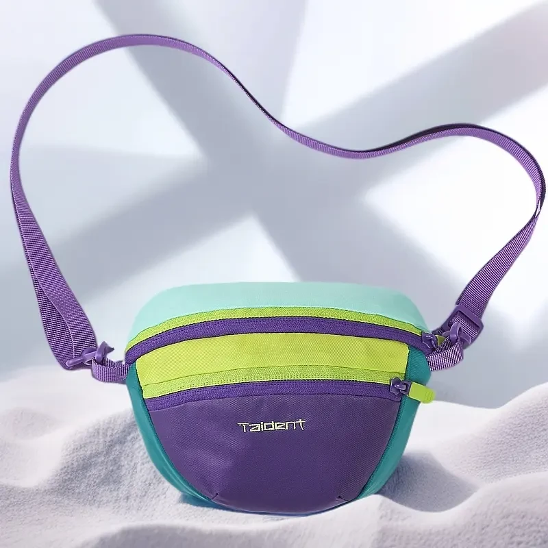 【现货】多巴胺撞色腰包男女同款户外运动登山便携防水尼龙斜挎胸包