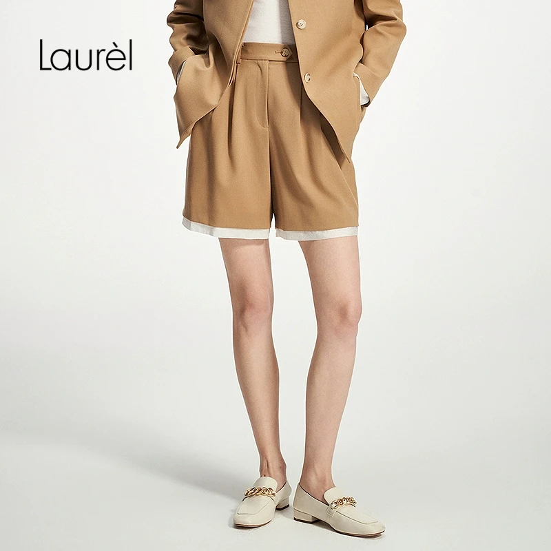 【晨粉专享价】Laurel25春新款宽松慵懒短裤女LWD343K05200