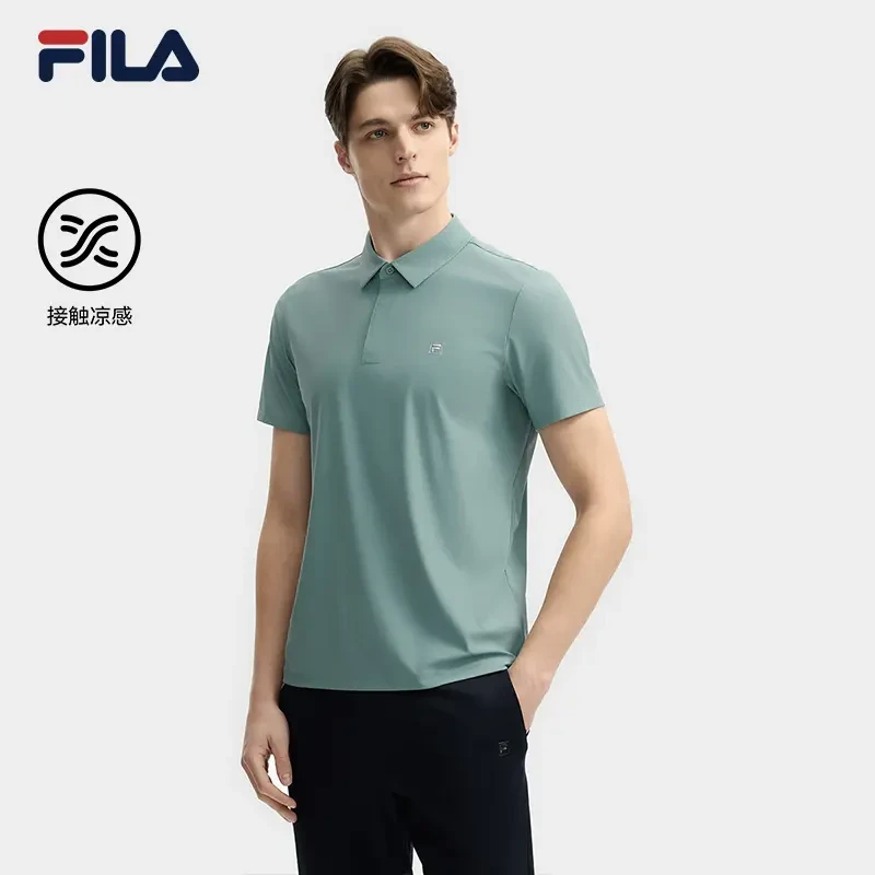 Fila/斐乐男子新款【翻领凉感POLO衫】夏季亲肤透气短袖F11M523110F
