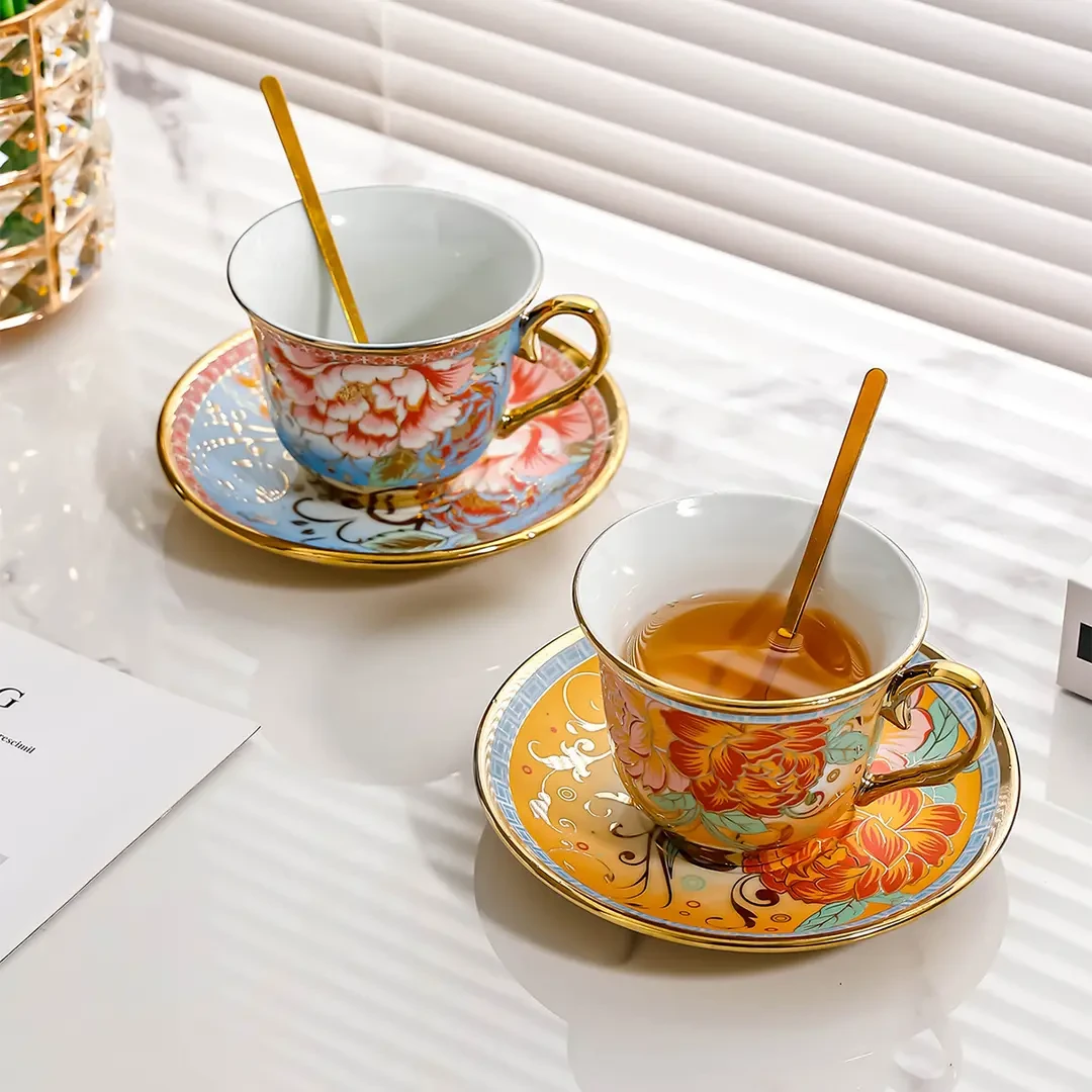 欧式陶瓷咖啡杯子套装英式下午花茶优雅咖啡杯高档精致