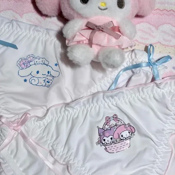 <melody萌> BI入!库库玉桂风卡通印花透气纯欲少女三角内裤