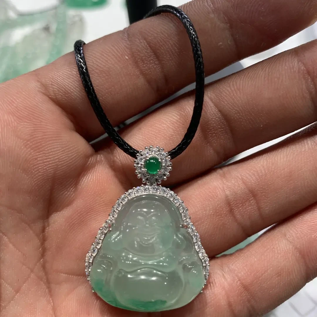 石英质玉 冰飘花大佛公优雅佛公典雅时尚