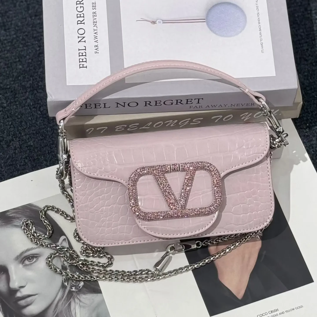 轻奢小众复古链条斜挎腋下女包时尚小方包