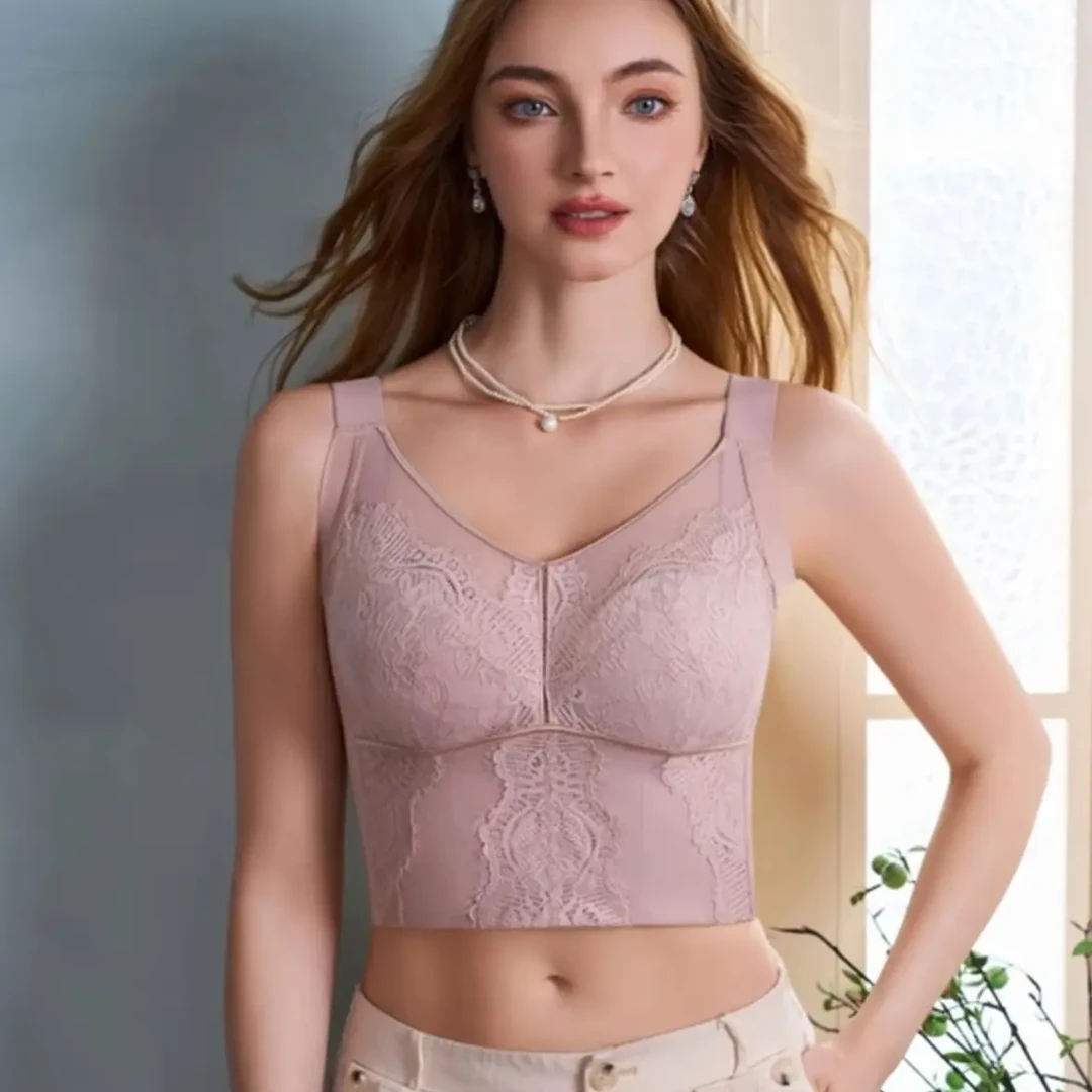 8排扣大胸显小收副乳薄杯上托调整型内衣3192