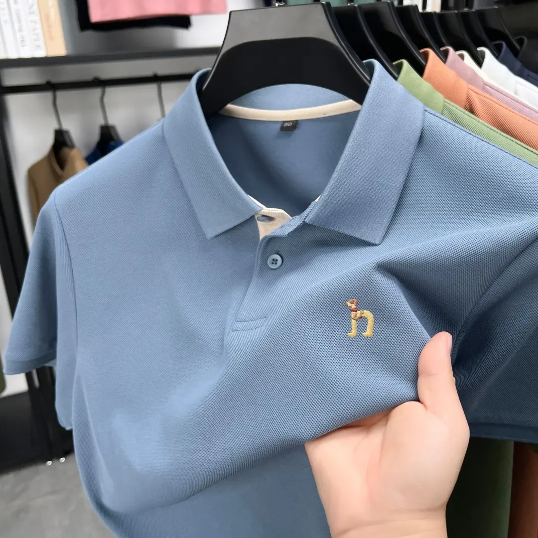 奥莱撤柜 | 【品牌1折】高档桑蚕丝男款polo衫时尚商务T恤休闲半袖