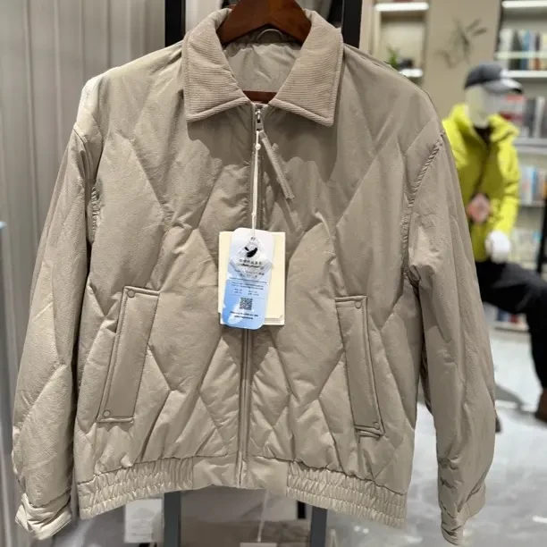 男士冬季翻领保暖休闲羽绒服#9927