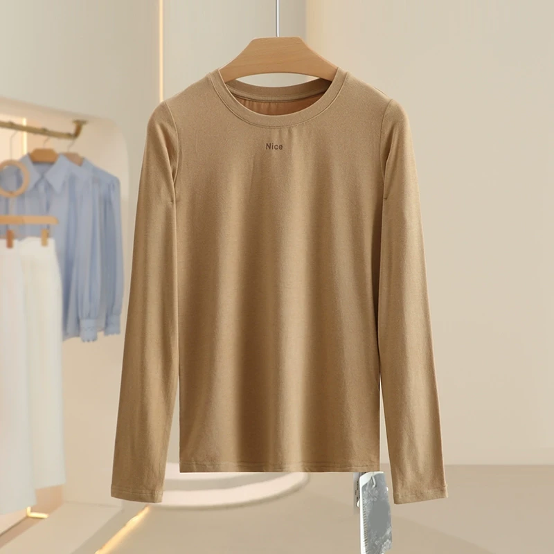 【艾尔】绵羊毛基础狂洋气纯色上衣2025春季新款折扣女装