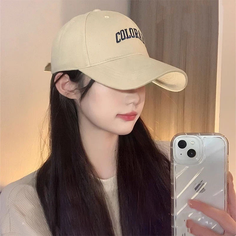 【玛卡】美式休闲大头围棒球帽女秋冬字母刺绣鸭舌帽显脸小宽檐百搭