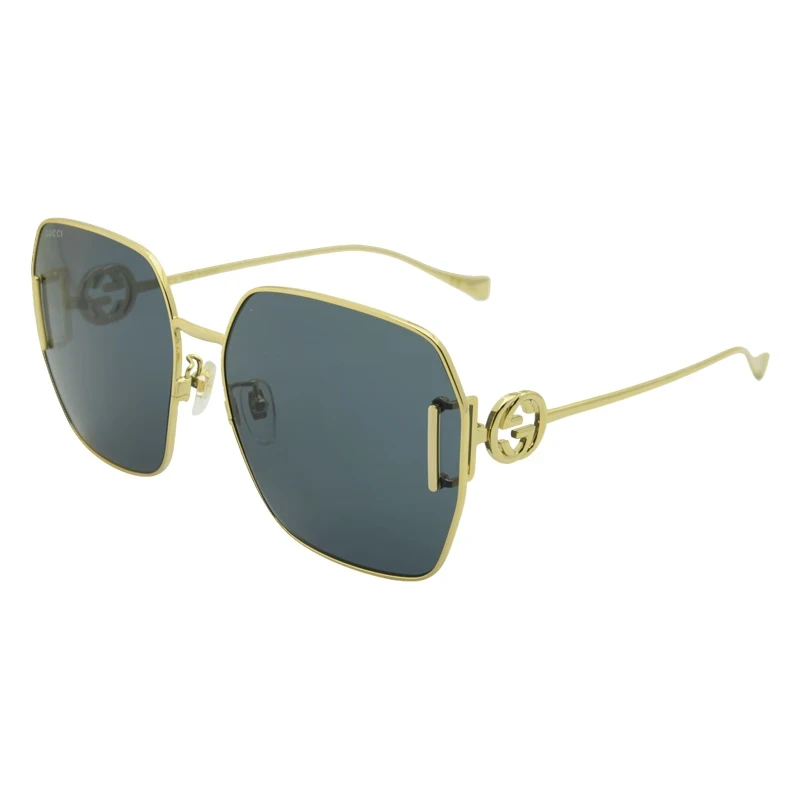 GUCCI/古驰女款时尚墨镜简约双G大框方形太阳眼镜GG1207SA