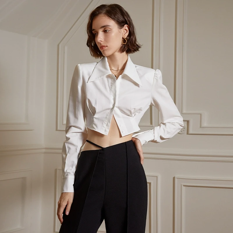 【楠哥专属】设计感不规则小众衬衫女 22242