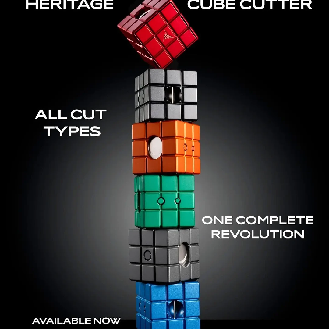 美国COLIBRI五合一魔方造型台式雪茄刀平口V剪三个尺寸打孔器