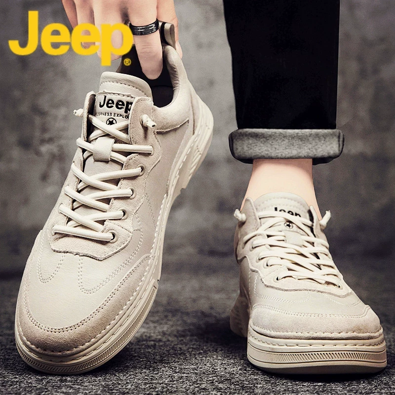 jeep吉普板鞋男鞋春季款潮牌2025新款高级感增高运动休闲鞋子男士
