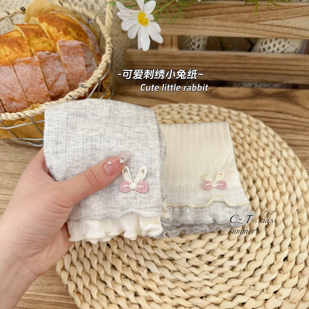 女童夏季薄款花边七分打底裤透气无骨儿童打底裤宝宝婴儿裤子5