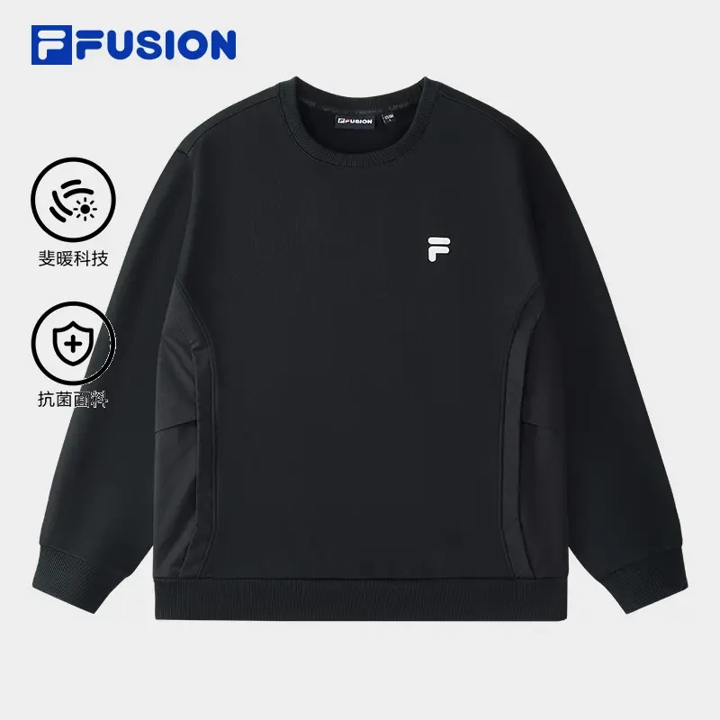 FILA FUSION斐乐圆领卫衣男士运动休闲纯棉潮牌长袖T11M511201