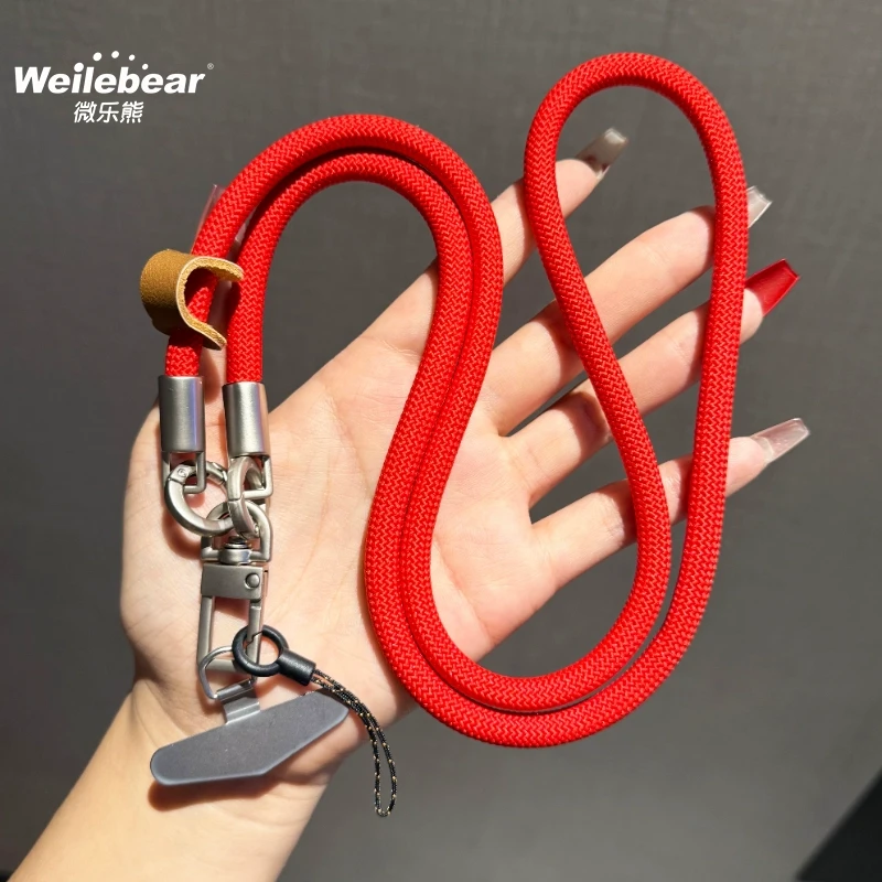 红色系高端手机挂绳挂脖绳斜挎侧背节日婚礼防丢便携相机防丢吊绳