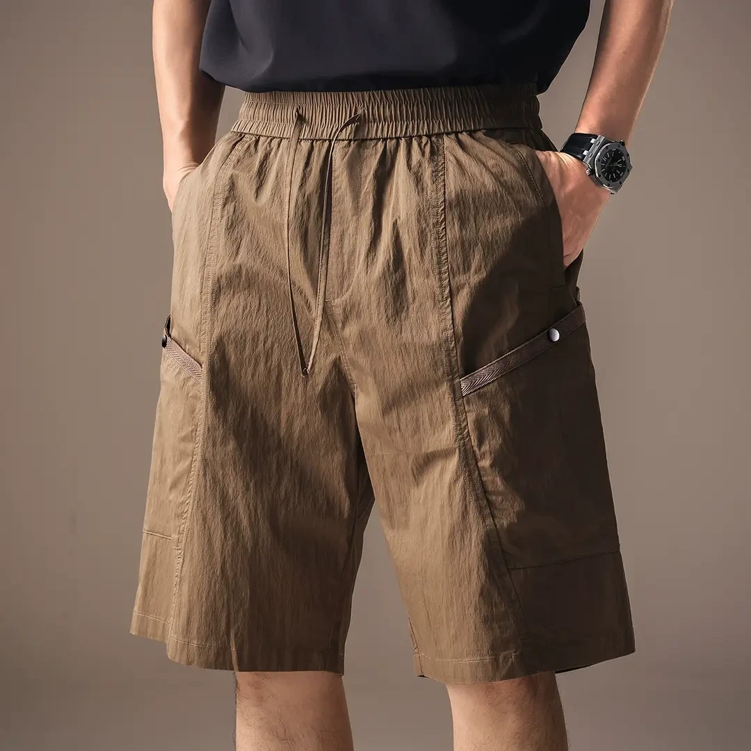 jeep吉普户外休闲工装短裤男夏季薄款宽松大码潮牌速干冰丝五分裤