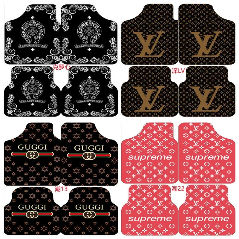 通用汽车脚垫时尚卡通车标汽车脚垫脚踏垫子四季绒面防滑可水洗
