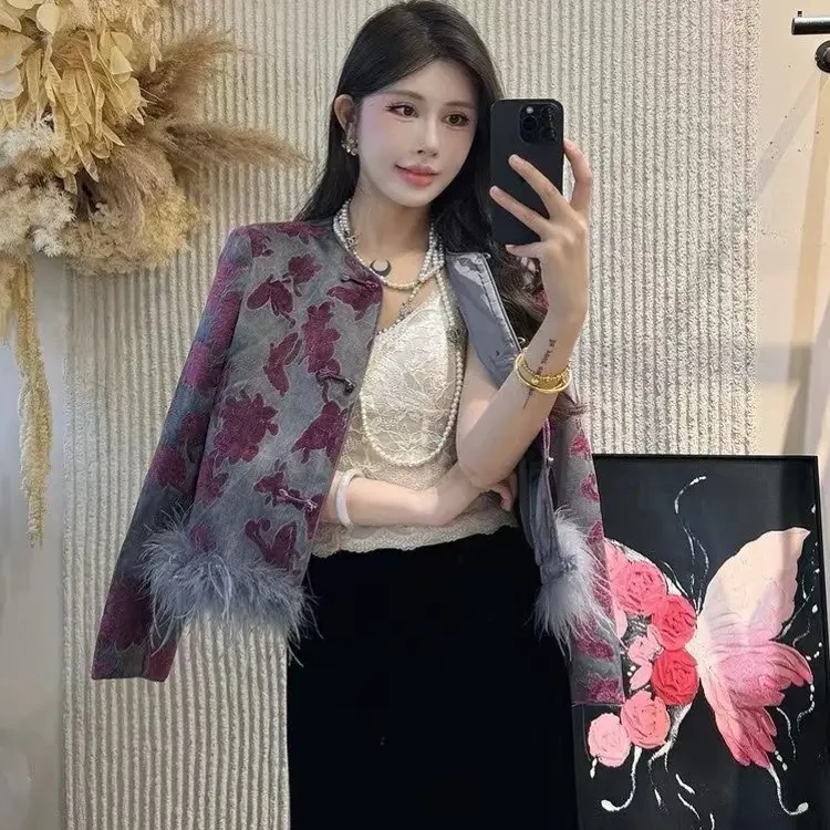 【依冠】中国风重工宽松型女装短外套短款加棉加厚款复古时尚休闲