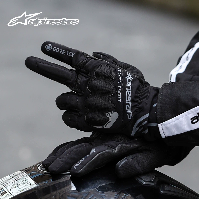 a星秋冬季摩托车骑行手套CRESTONE防水保暖GORE-TEX机车手套男款