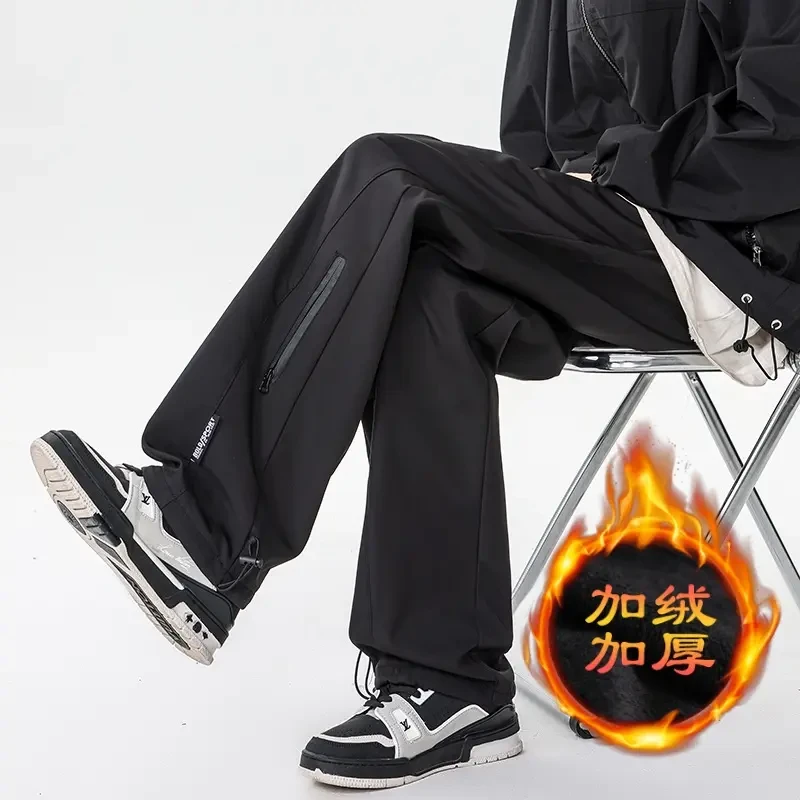 黑色户外专业徒步登山冲锋裤男女情侣机能防水三防软壳工装裤加绒