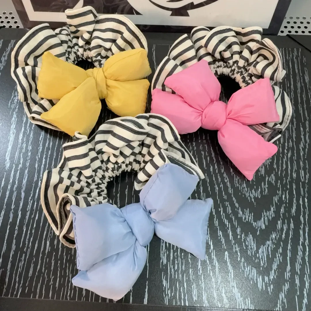 蝴蝶结发圈发饰皮筋可爱头绳甜美发带百搭女孩饰品丸子头马尾飘带