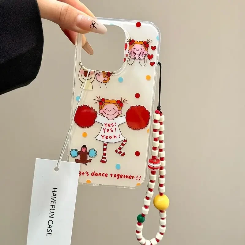 搞怪跳舞coco酱iPhone16promax手机壳13/11/12挂绳15/14可爱