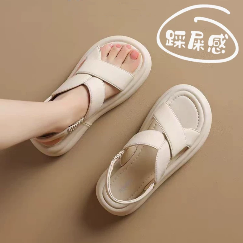 安踏感统孕妇凉鞋女夏季2024新款外穿运动休闲女鞋软底仙女风厚底