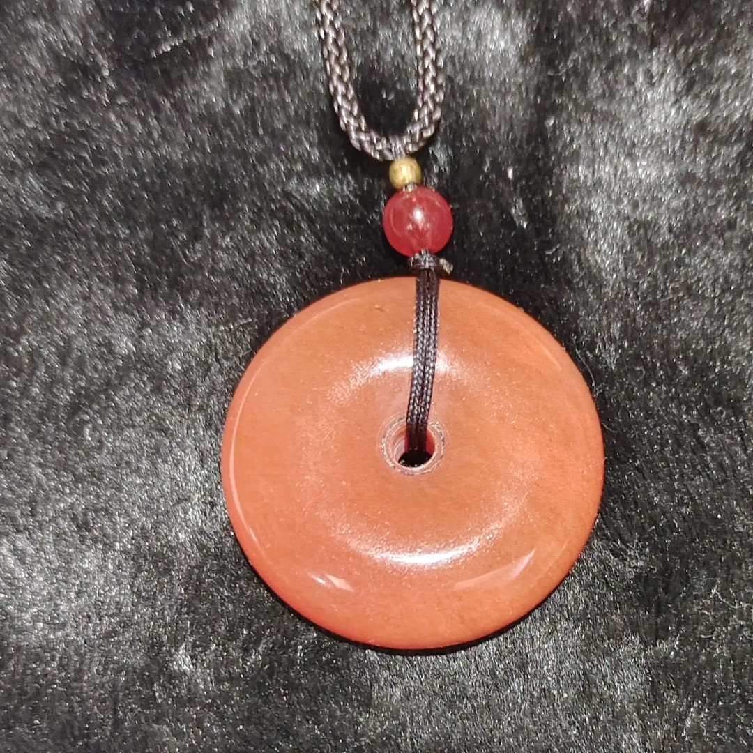 天然新疆金丝玉平安扣