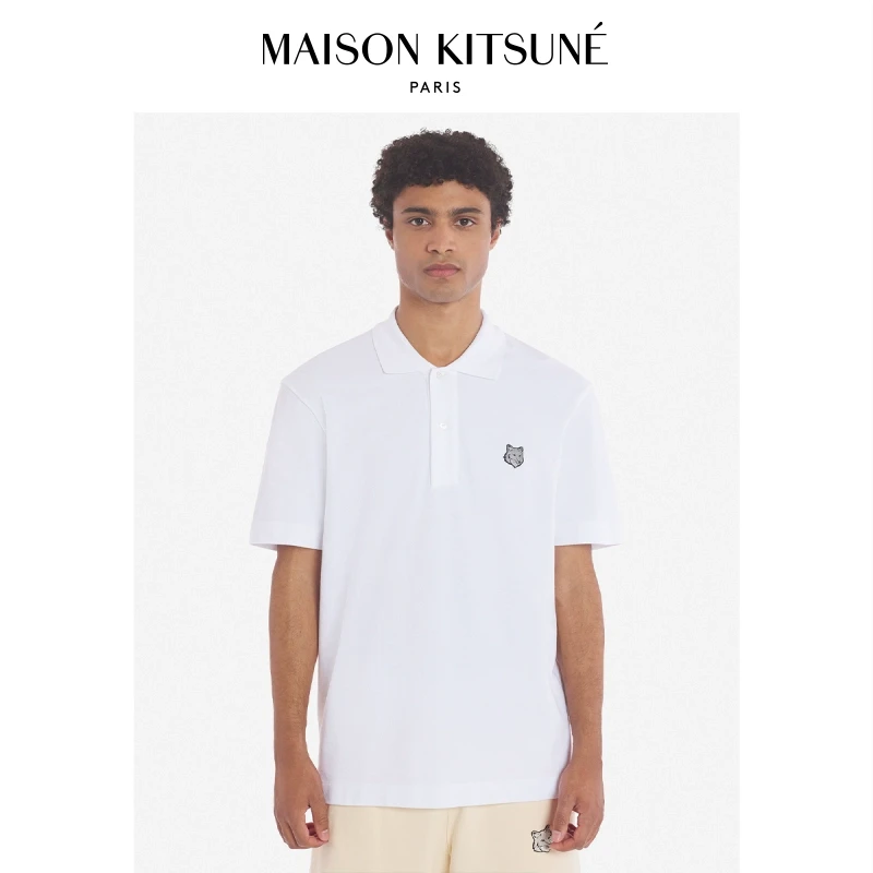 【经典系列】Maison Kitsune男女同款春夏大胆玩色狐狸POLO