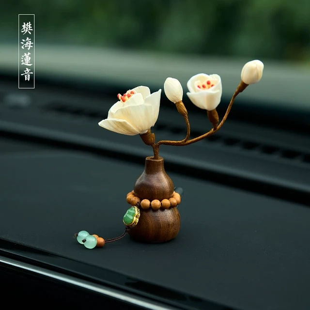 胡桃木葫芦汽车摆件车内装饰品车载香薰中控台2025新款家居桌面