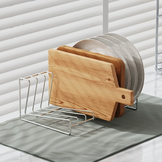 304不锈钢厨房沥水架新款小型家用碗碟收纳置物架菜板放置架台面