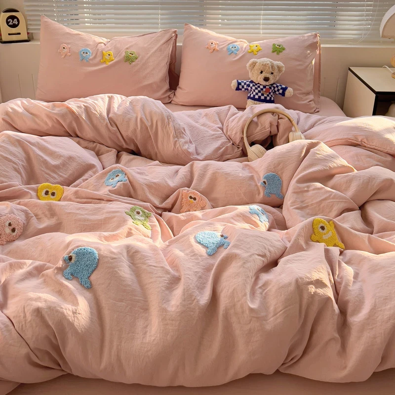 毛巾绣超柔亲肤柔软加厚床单罩被套宿舍床品2025新款冬季床上用品