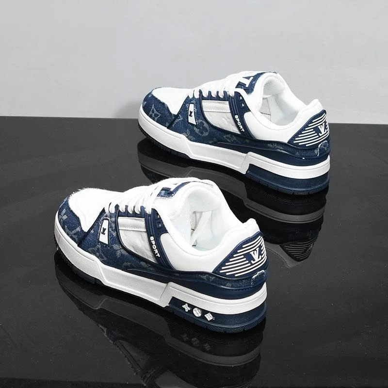 2025年夏季低帮耐磨时尚复古小白鞋男士情侣通用百搭舒适透气板鞋