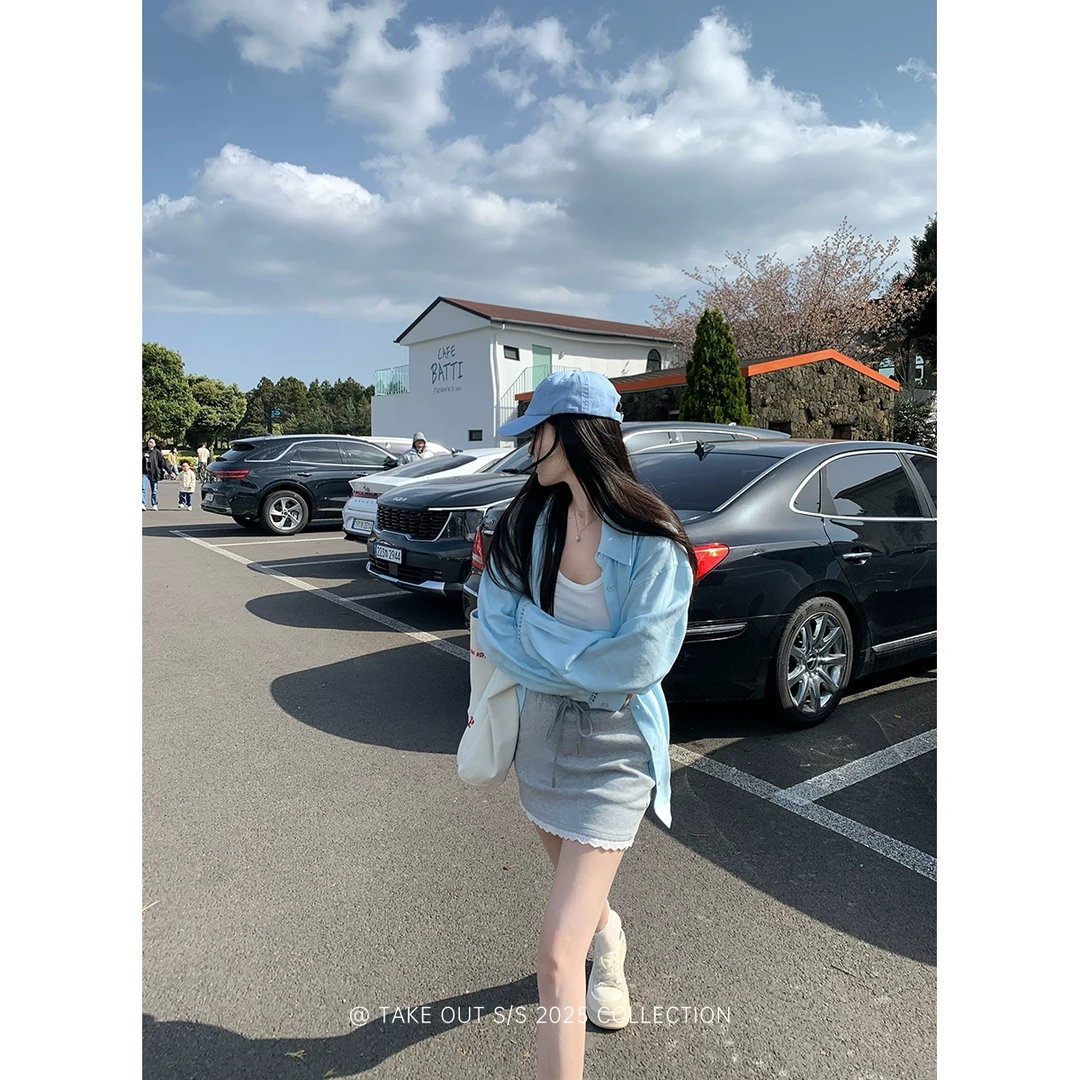 外卖到了「仲夏假期」短款卫裙显瘦休闲百搭半身裙女WM4LSZ12