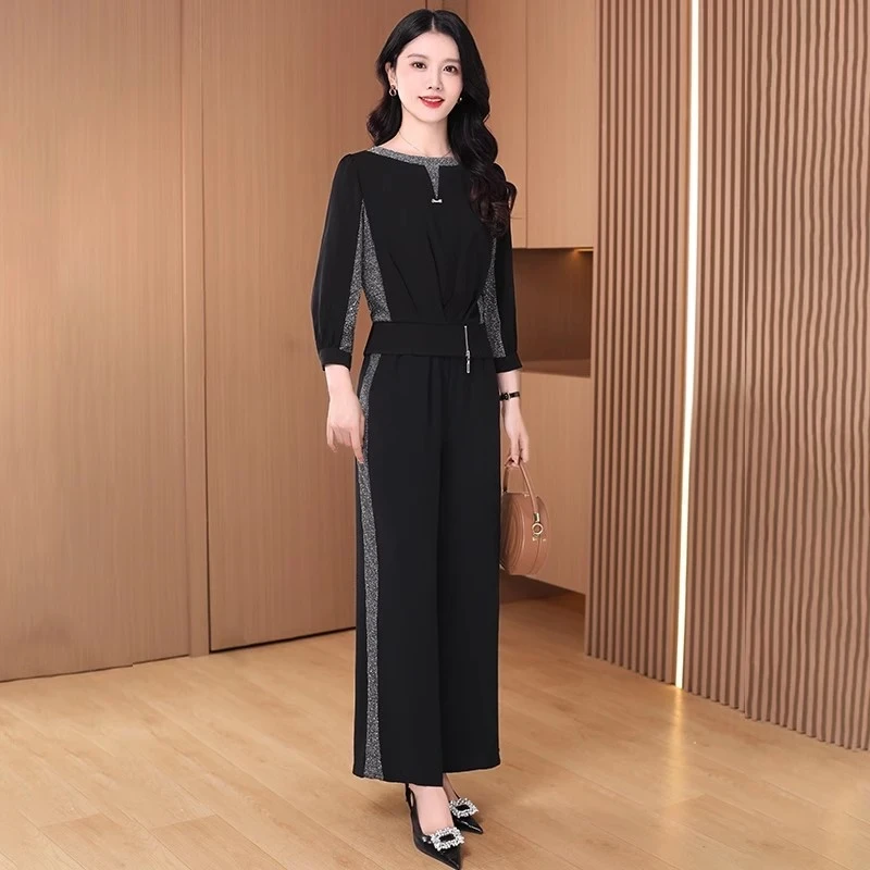 洋气休闲装贵夫人品牌时尚套装2025新款小个子休闲入秋女装一整套