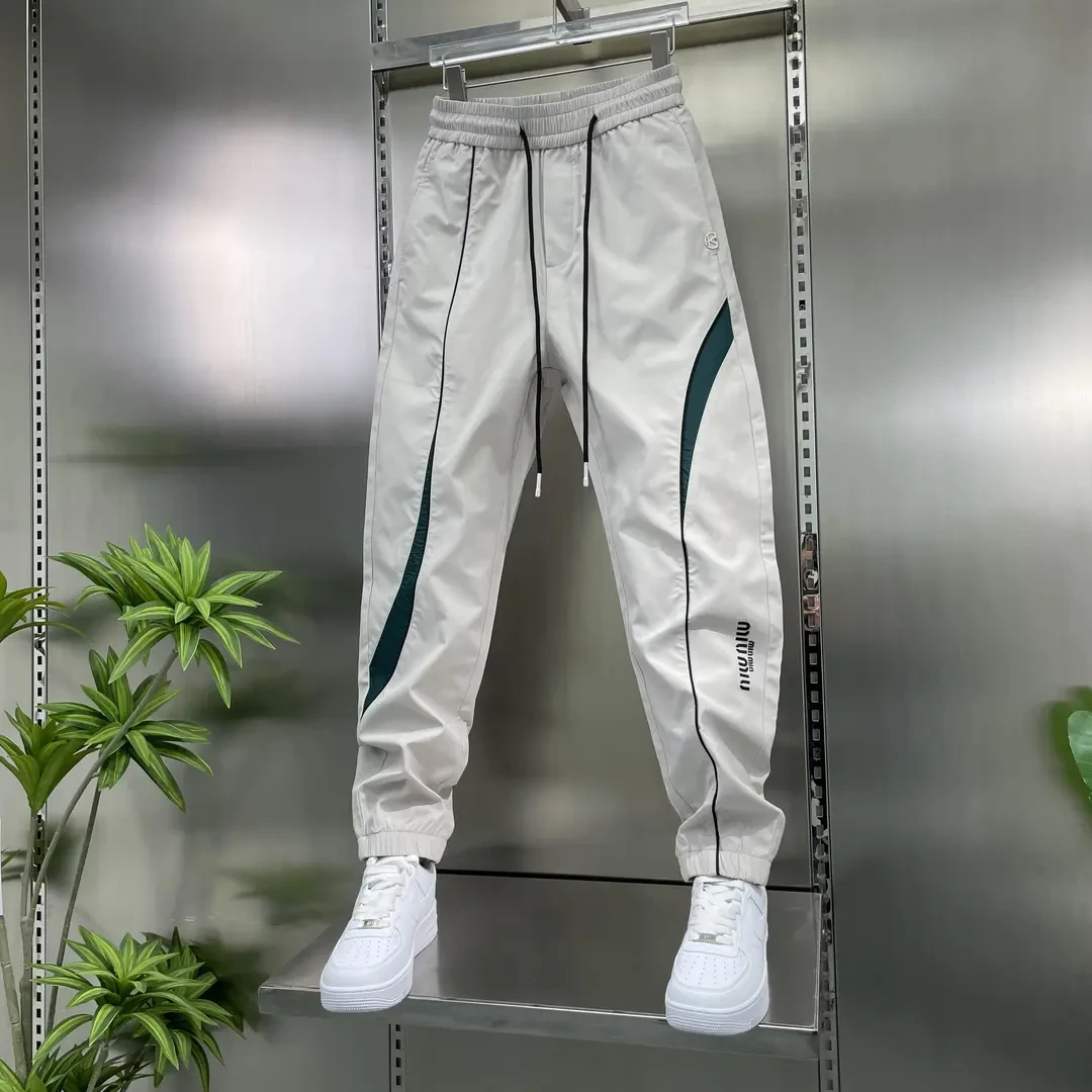 秋季男款男装男生衣服高级感高级感男装男秋季垂感拼接男士休闲裤