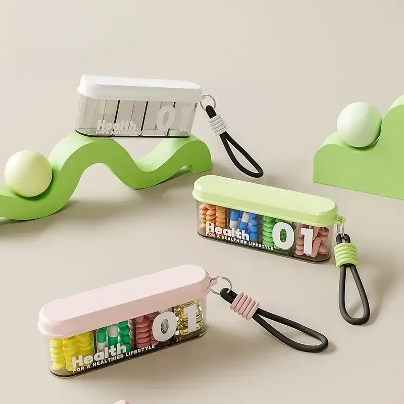 【新疆包邮】便携式迷你随身药品分装盒一周七天早中晚一日三餐密封