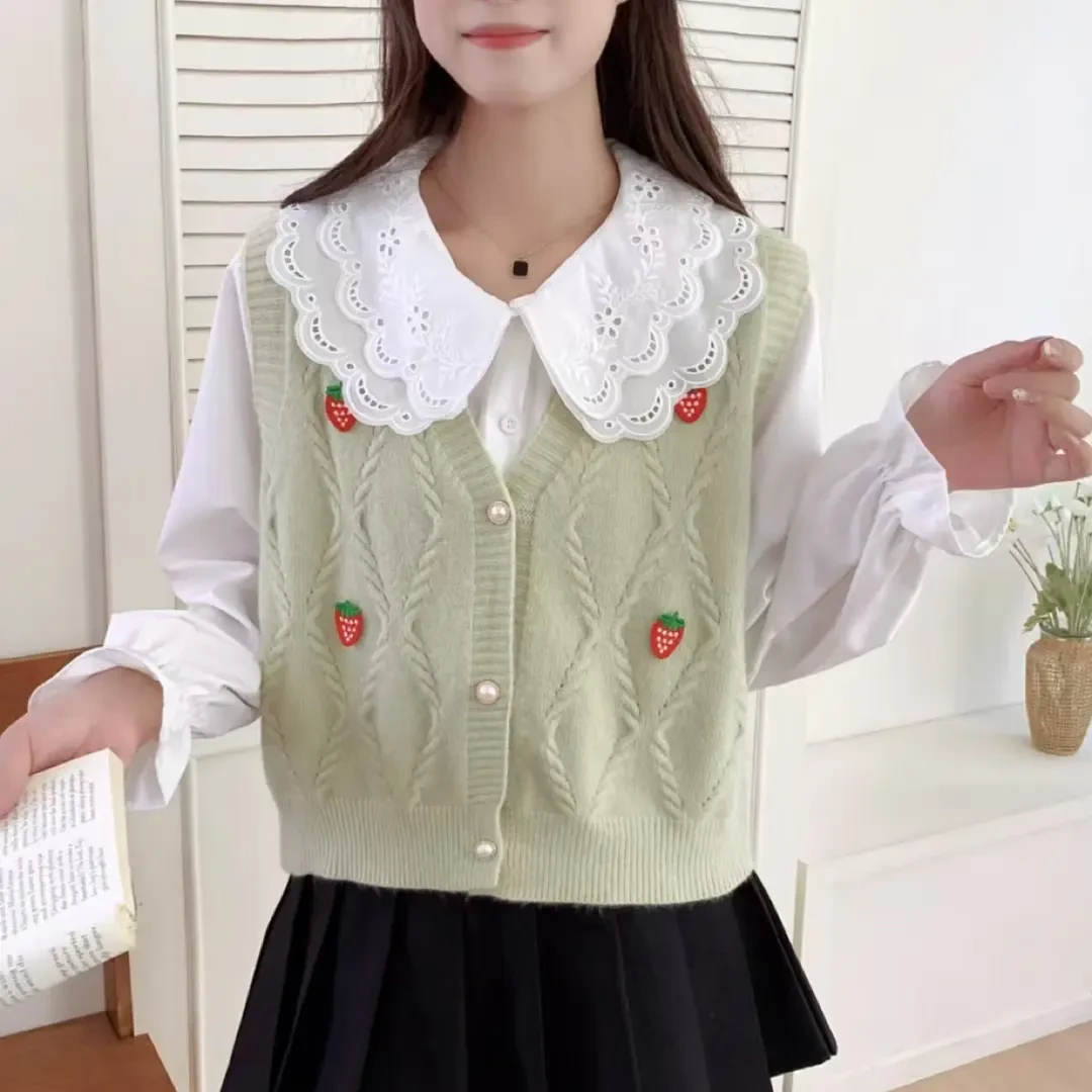 学生党必冲！小个子价针织马春秋甜美温柔风短款显瘦叠穿马夹