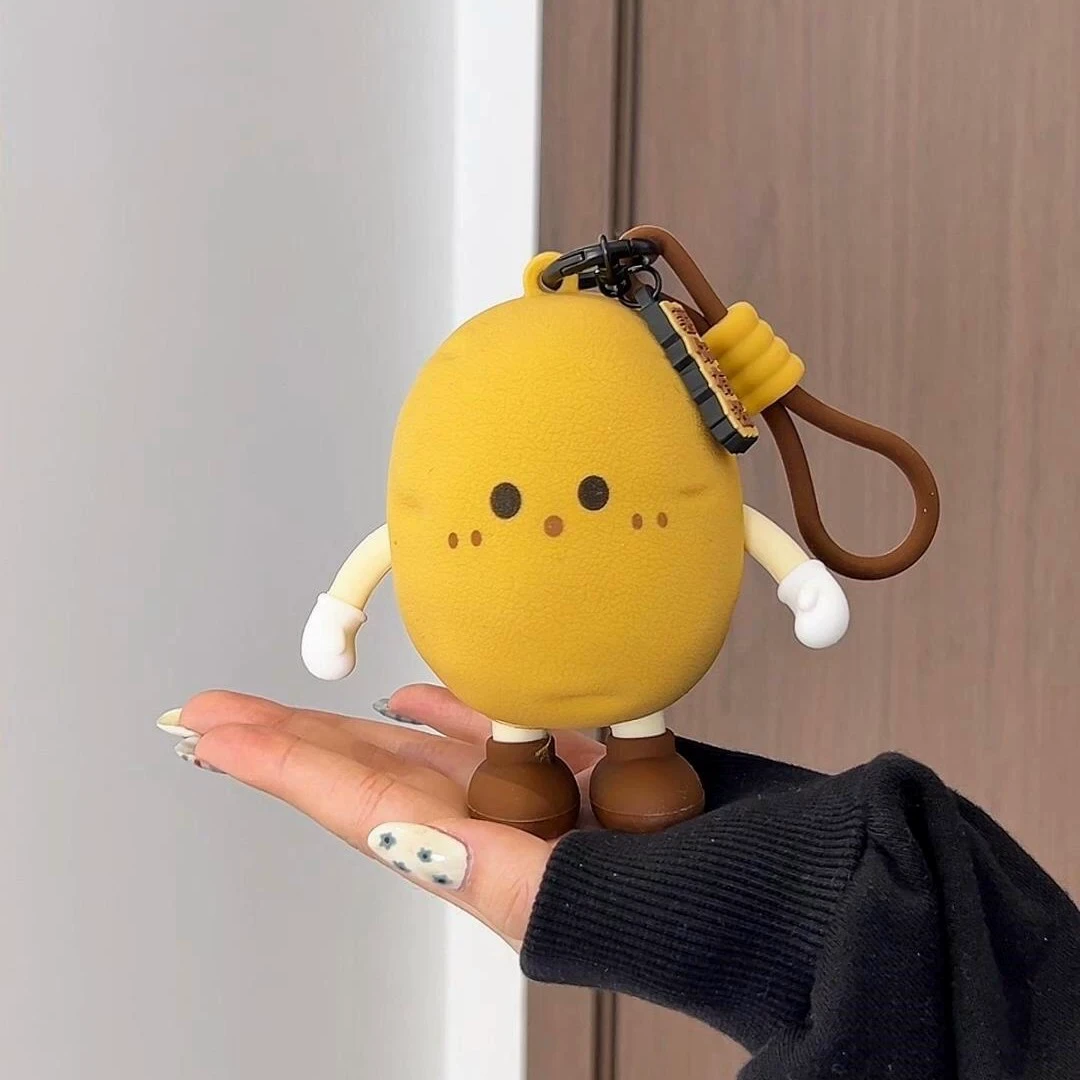 憨憨土豆包包挂件零钱耳机包迷你可爱口红收纳包情侣钥匙扣挂饰
