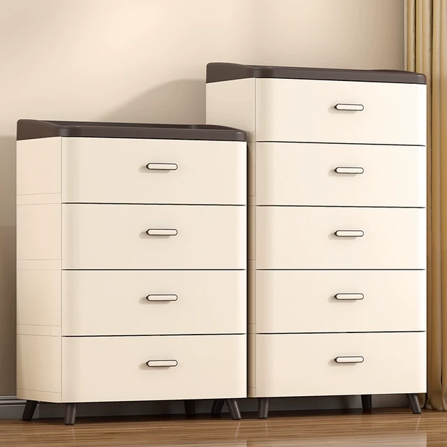 塑料抽屉式收纳柜子家用置物柜零食玩具储物柜客厅多层卧室床头柜