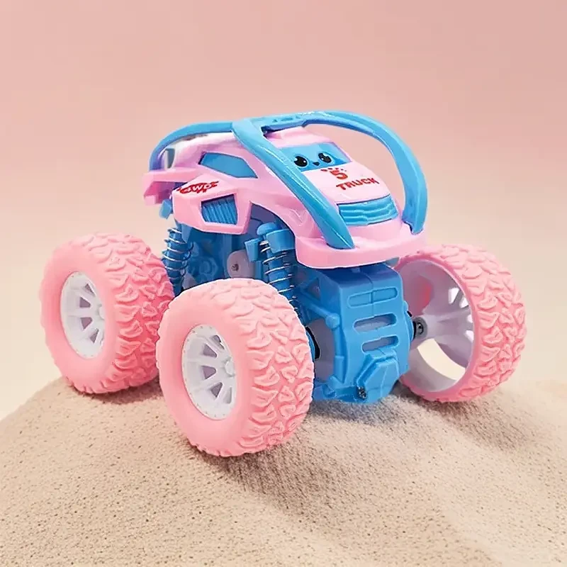 马卡龙色惯性四驱车翻跟头儿童小汽车翻滚玩具车女孩上班族手提包