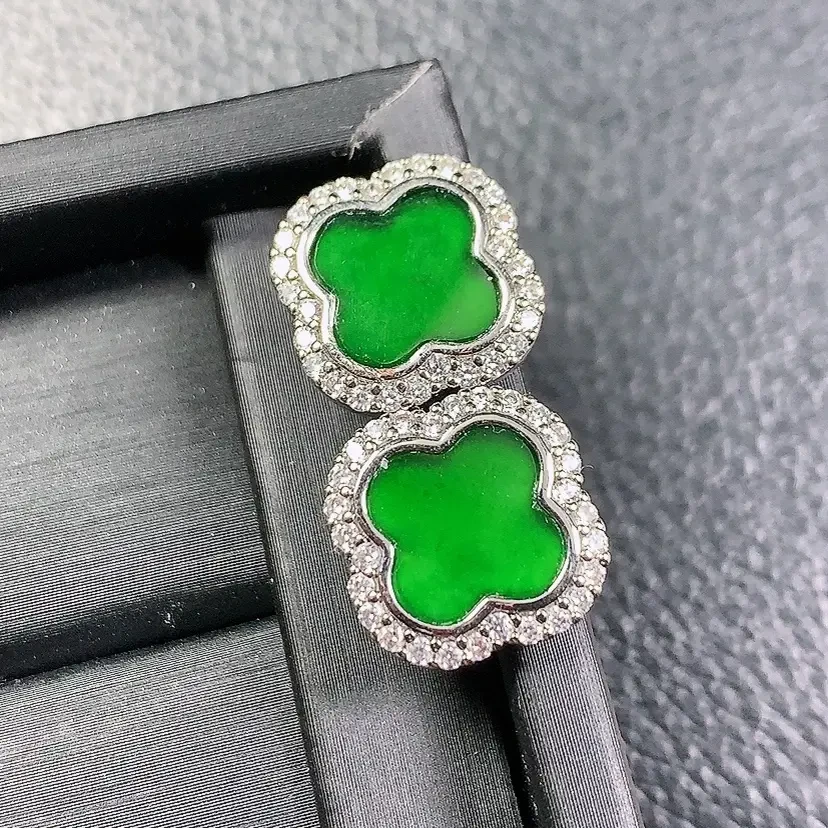 幸运草耳钉时尚百搭新中式耳饰