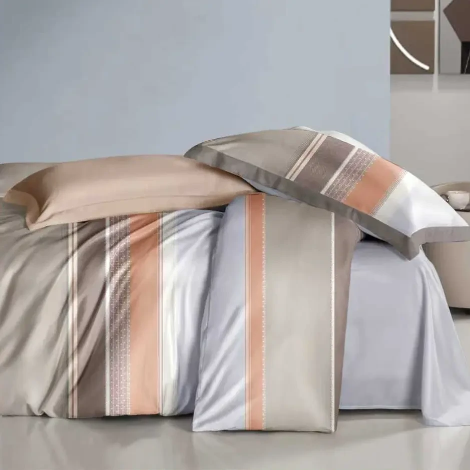 天棉缎磨毛床笠四件套