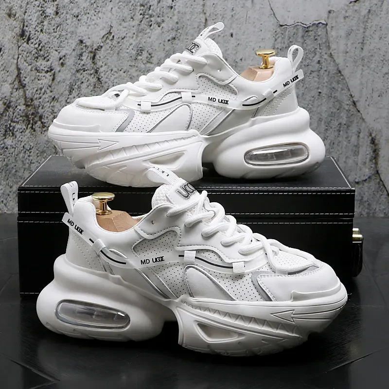 春025年春季厚底老爹鞋网红鞋子男款时尚百搭运动休厚底增高老爹